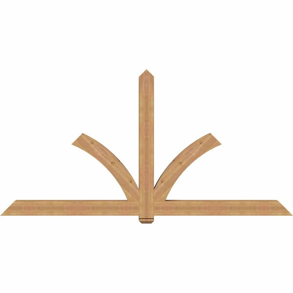 Ekena Millwork Redmond Timber Gable Bracket, Western Red Cedar, 108"W x 54"H x 5 1/2"D x 5 1/2"F, 12/12 Pitch GBW108X54X0606RED00SWR - main